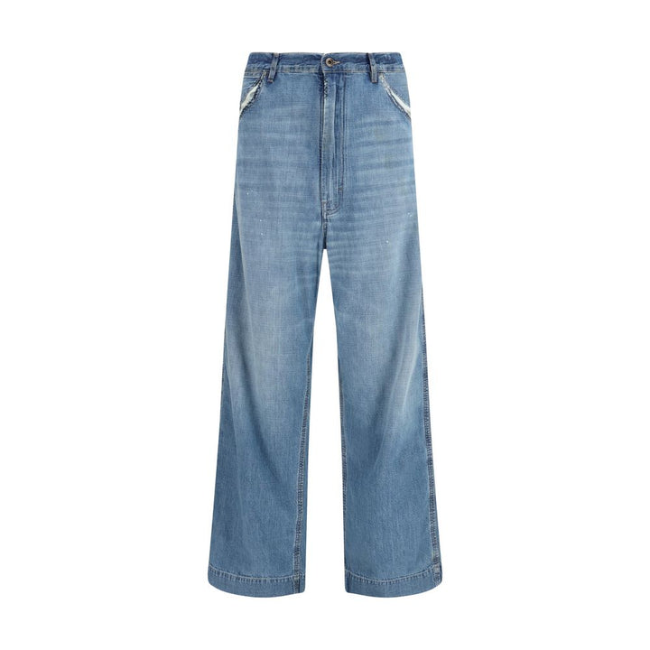 Maison Margiela Blue Cotton Straight-Leg Jeans