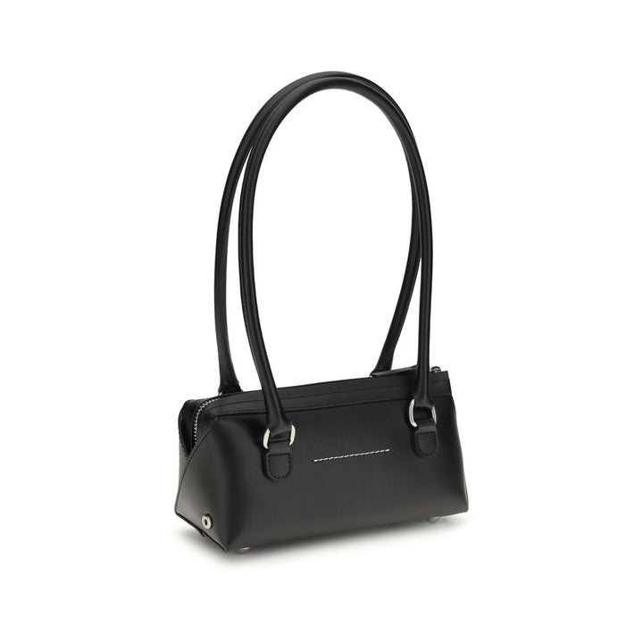 MM6 Black Calf Leather Bos Taurus Shoulder Bag