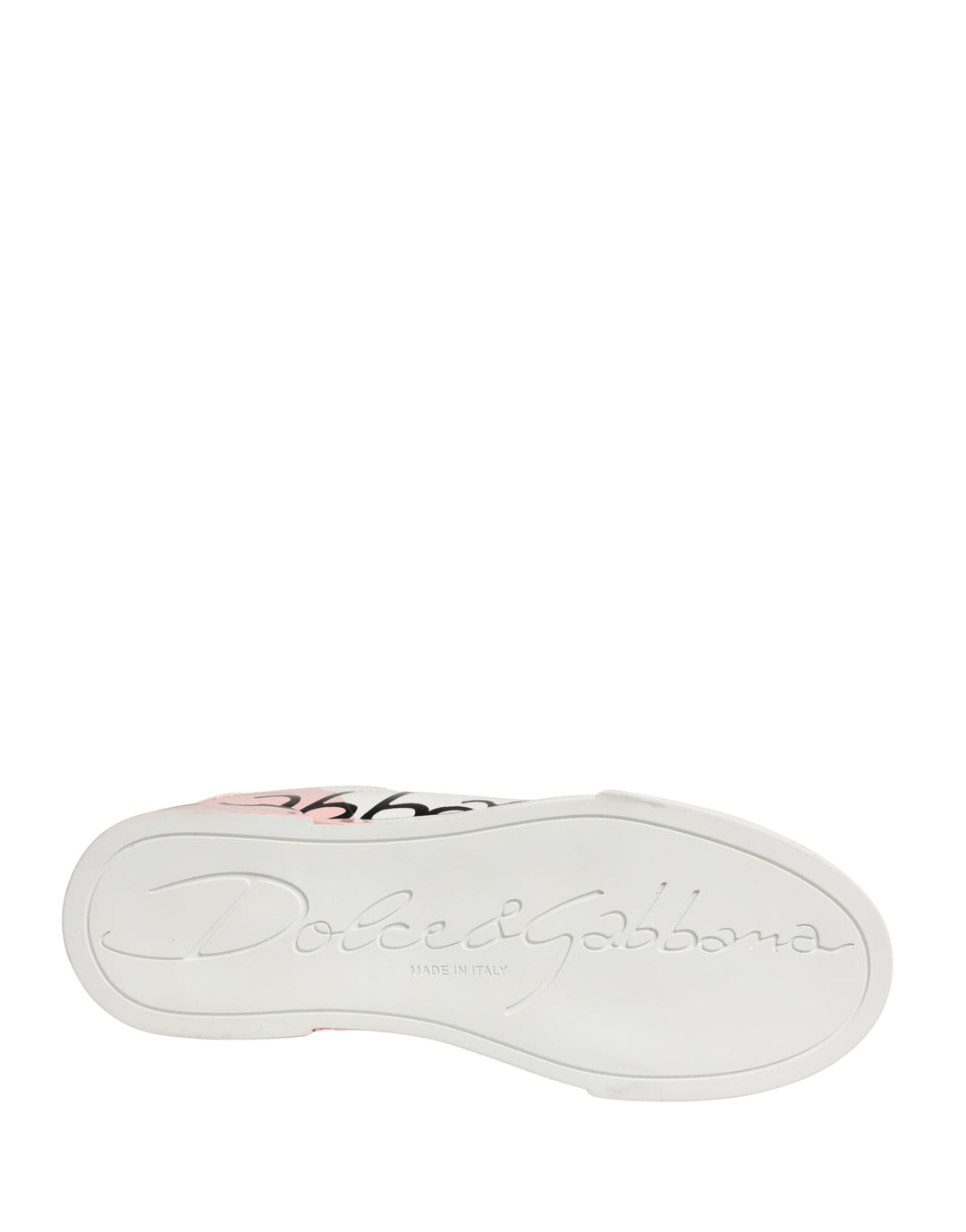 Dolce & Gabbana White Pink Lace Up Low Top Sneakers Shoes