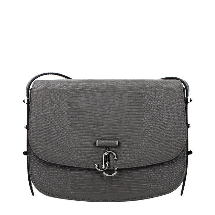 Jimmy Choo Gray Leather Crossbody Bag