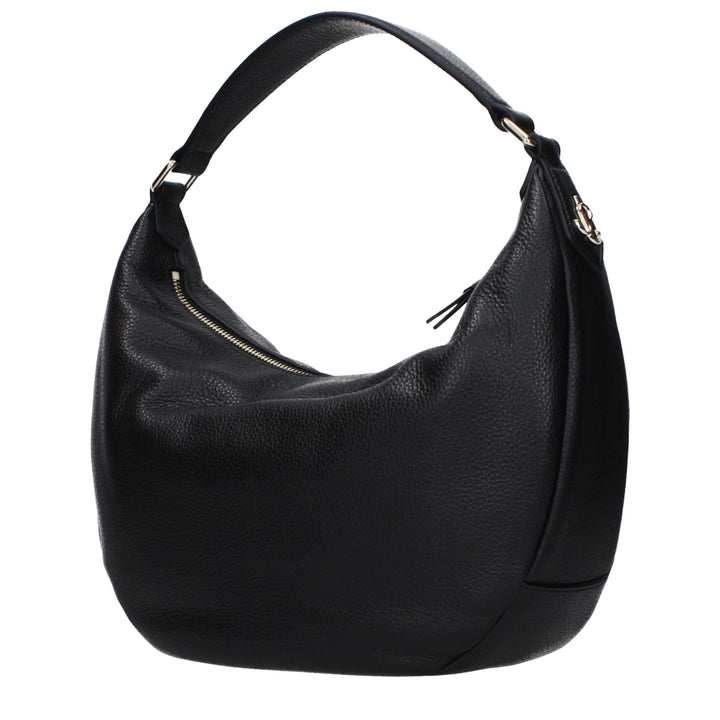 Jimmy Choo Black Leather Shoulder Bag