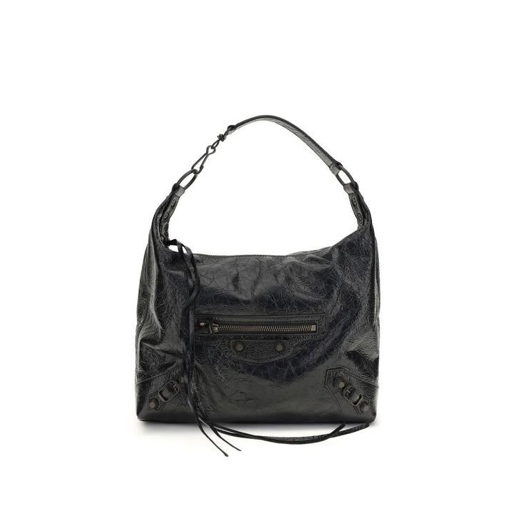 Balenciaga Black Lamb Ovis Aries Aries Shoulder Bag