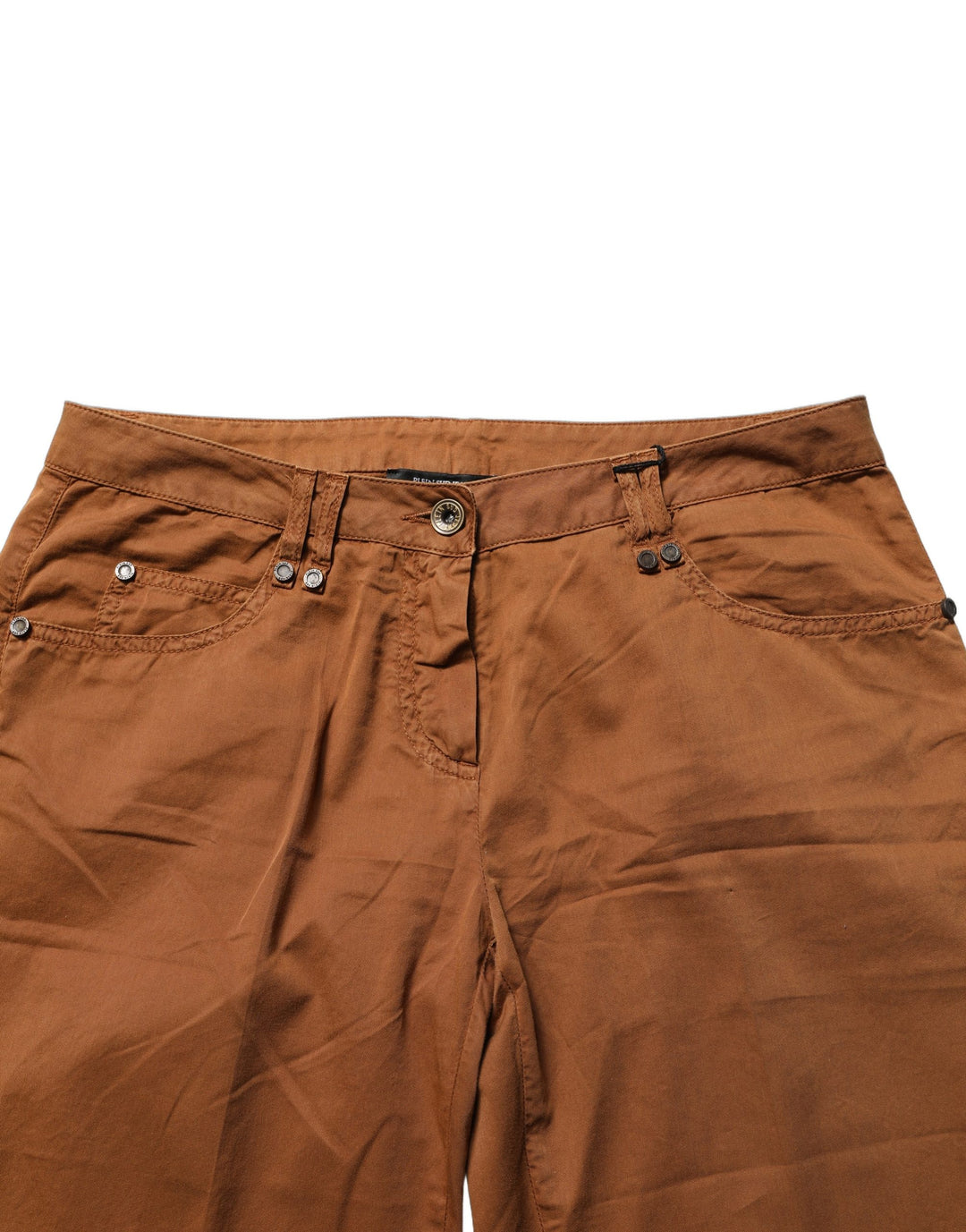 PLEIN SUD Brown Cotton Mid Waist Skinny Chino Pants