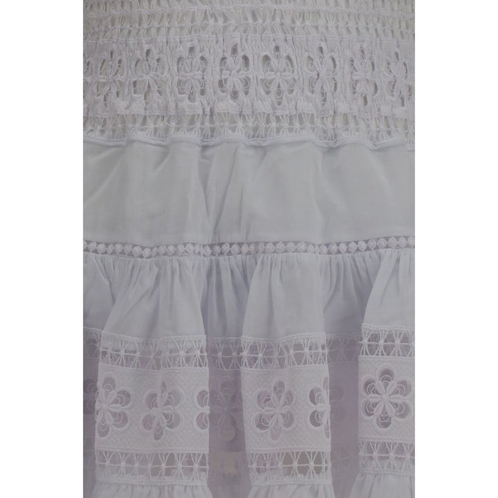 Charo Ruiz White Cotton Casual Dress