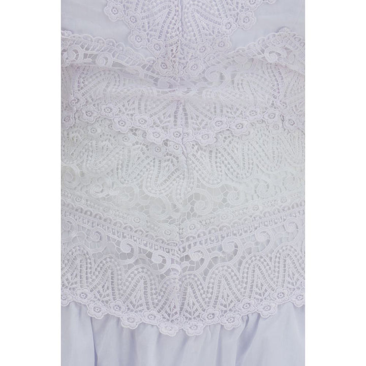 Charo Ruiz White Cotton Casual Dress