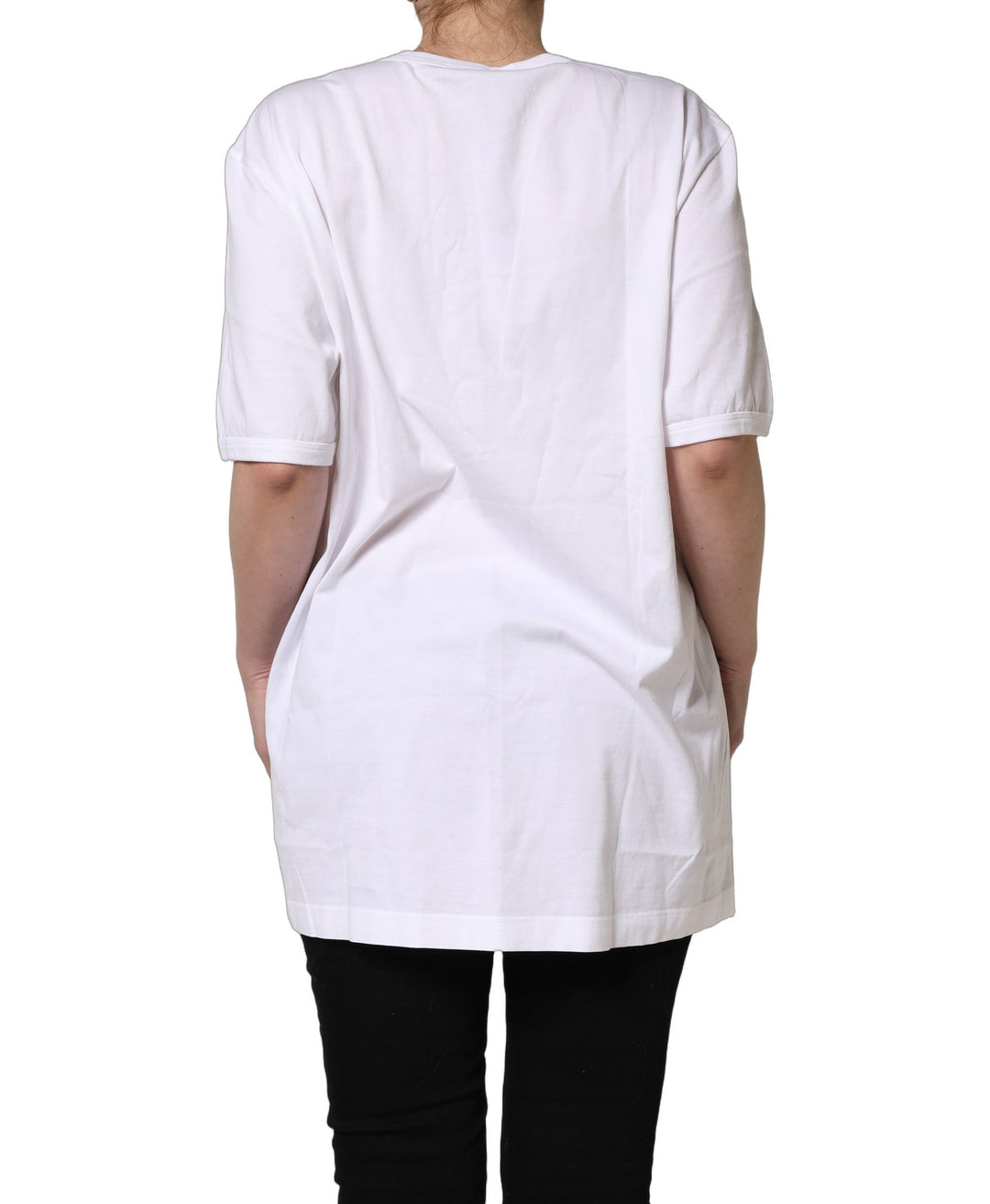 Dolce & Gabbana White D&G PRINCE I WAS THERE Crew Neck T-shirt