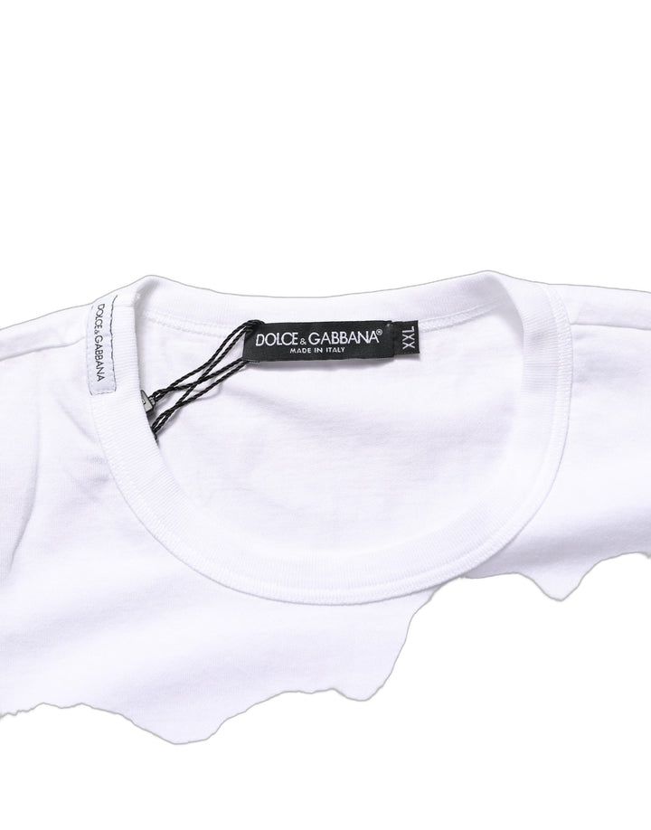 Dolce & Gabbana White D&G PRINCE I WAS THERE Crew Neck T-shirt