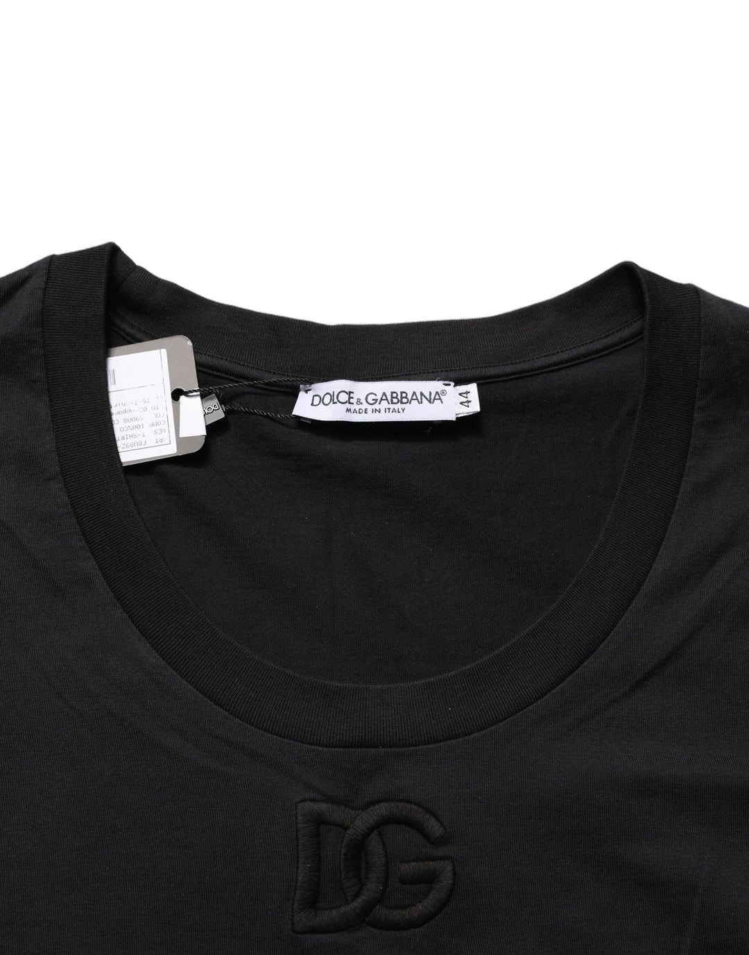 Dolce & Gabbana Black Cotton Short-Sleeve Crew Neck T-shirt