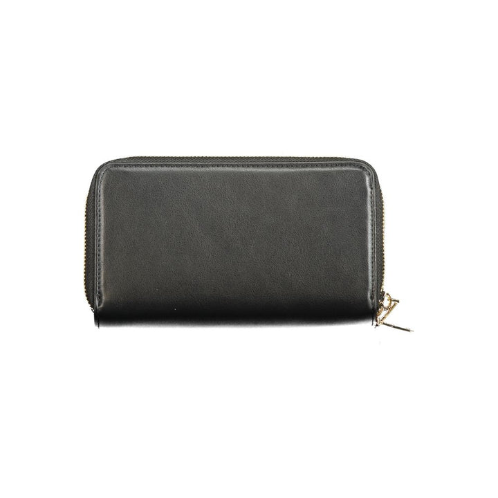 Mario Valentino Black Polyurethane Women's Wallet