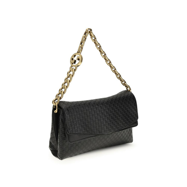 Gucci Black Calf Leather Bos Taurus Shoulder Bag