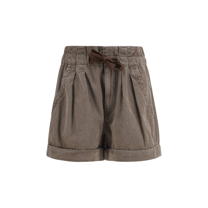 Marant Etoile Brown Cotton Bermuda Shorts