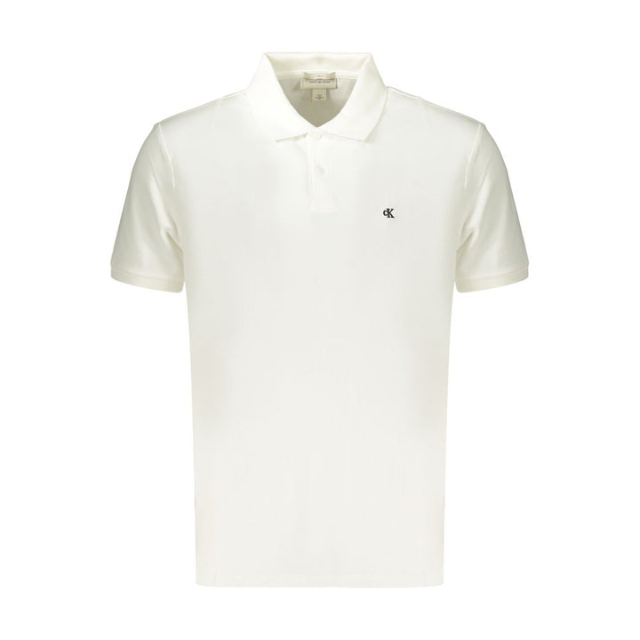Calvin Klein White Cotton Men's Polo Shirt