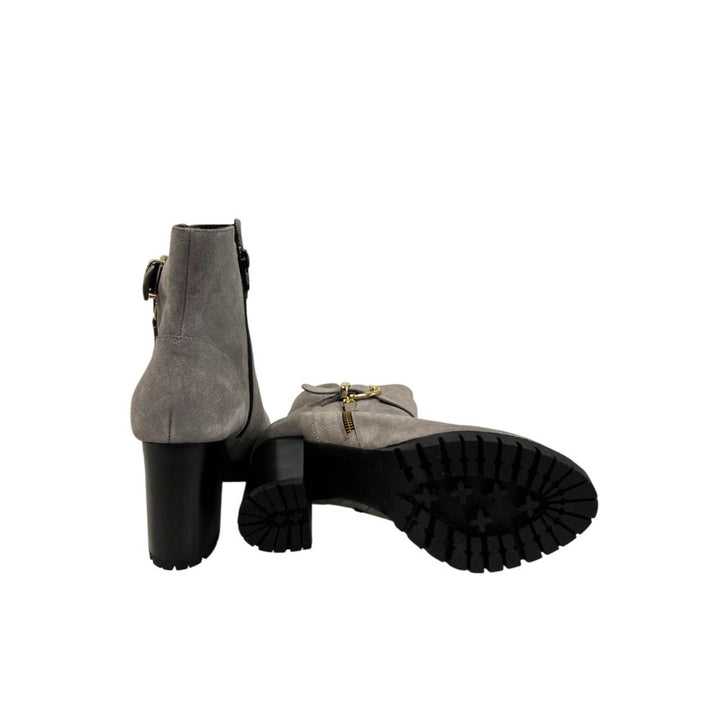 Borbonese Grey Leather Women Boot