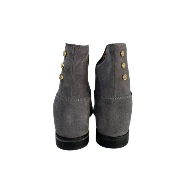 Borbonese Grey Leather Women Boot