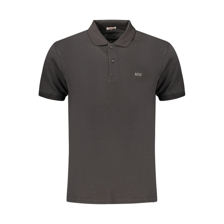 Rifle Black Cotton Men's Polo Shirt
