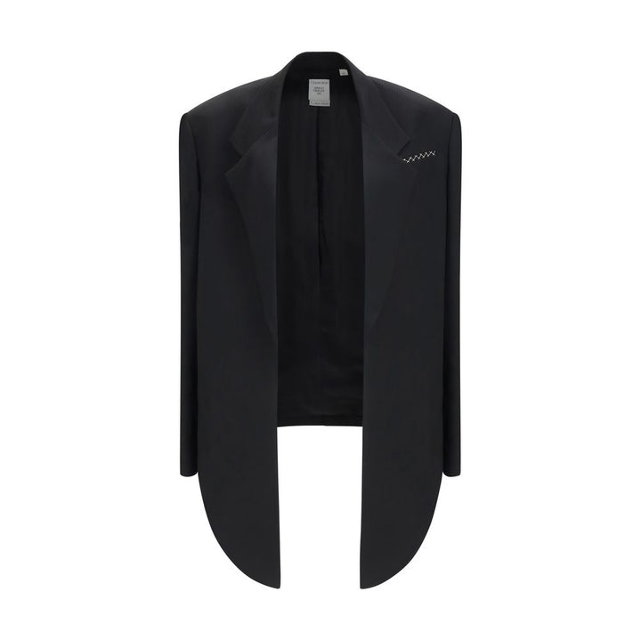 Calvin Klein Black Viscose Full-Length Jacket