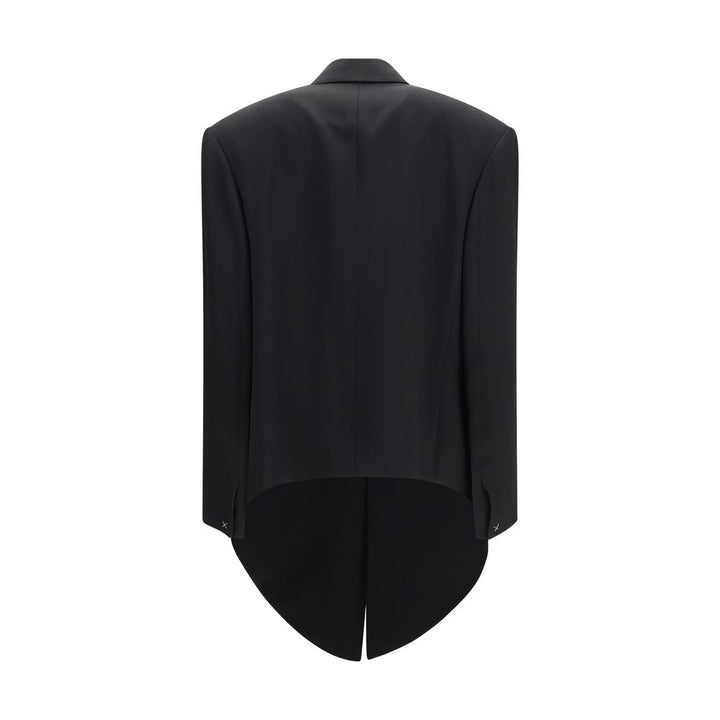 Calvin Klein Black Viscose Full-Length Jacket