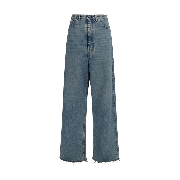 Maison Margiela Blue Cotton High-Waisted Jean
