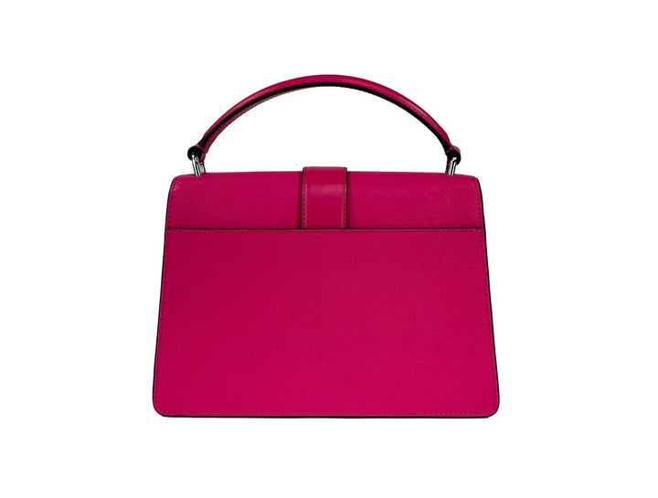 Michael Kors Outlet Greenwich Medium Saffiano Leather Satchel - DragonFruit