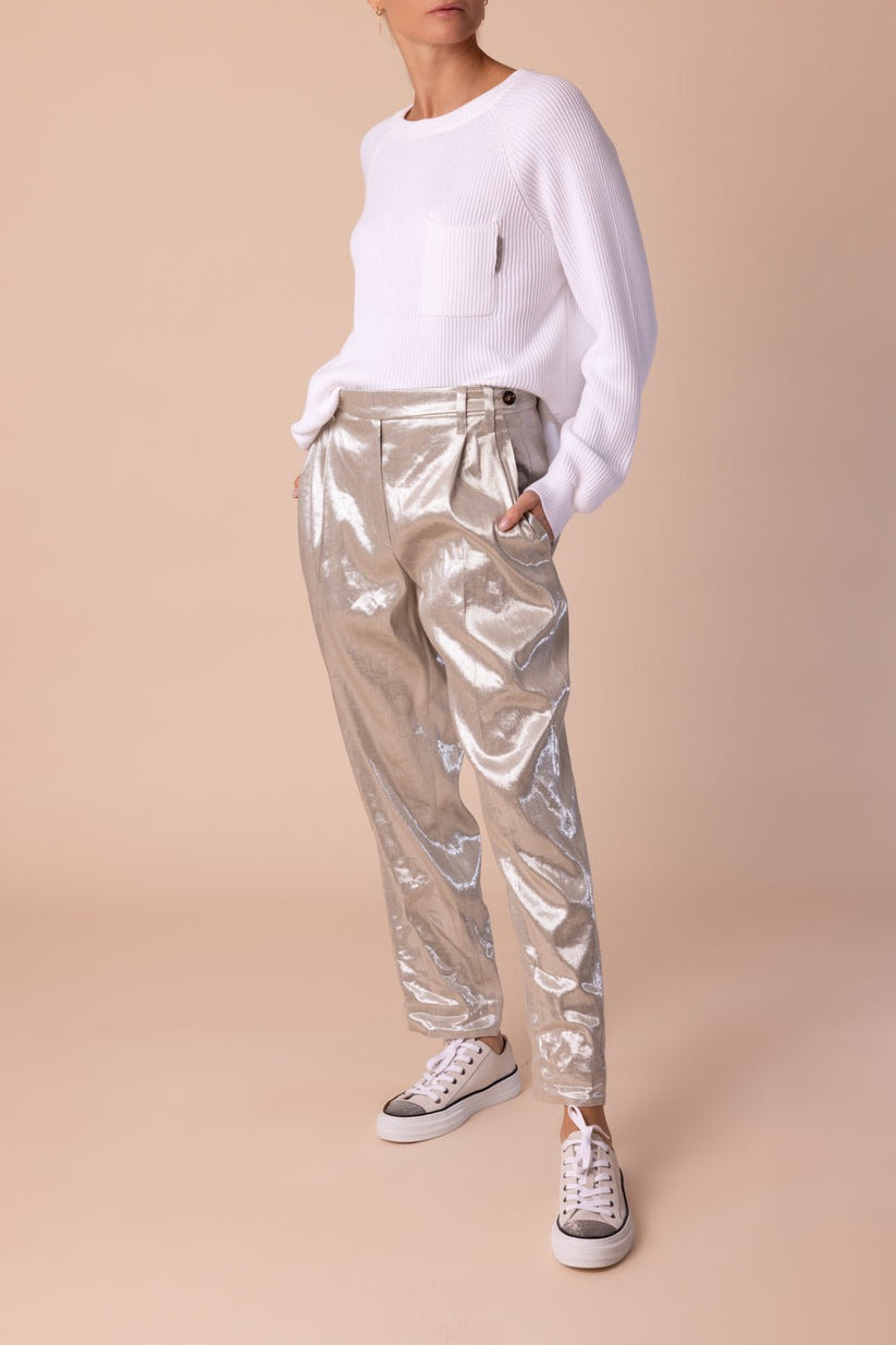 Brunello Cucinelli White Cotton Sweatshirt