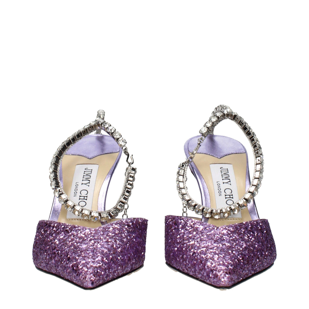 Jimmy Choo Purple Plastic Stiletto Heel Sandals
