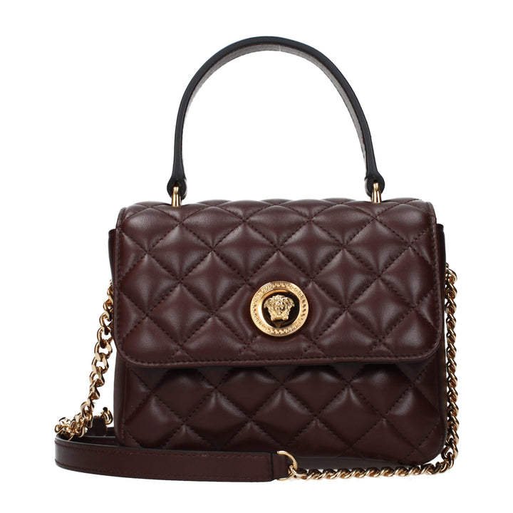 Versace Brown Leather Handbag
