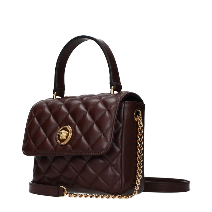 Versace Brown Leather Handbag
