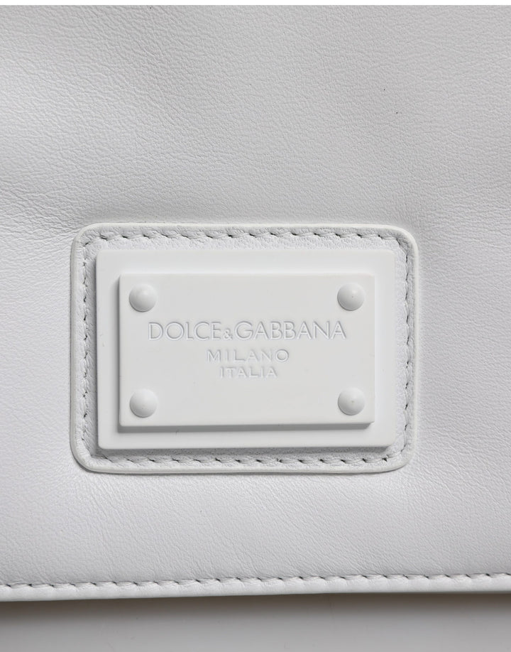 Dolce & Gabbana White Logo Plaque Crossbody Shoulder Borse Women Bag
