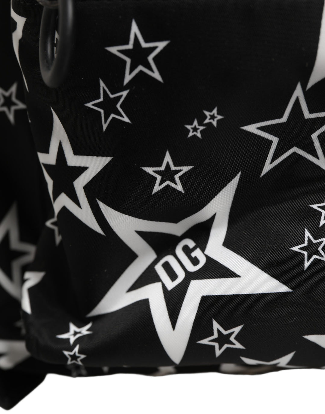 Dolce & Gabbana Black Millenial Stars Nylon Travel Backpack Borse Bag