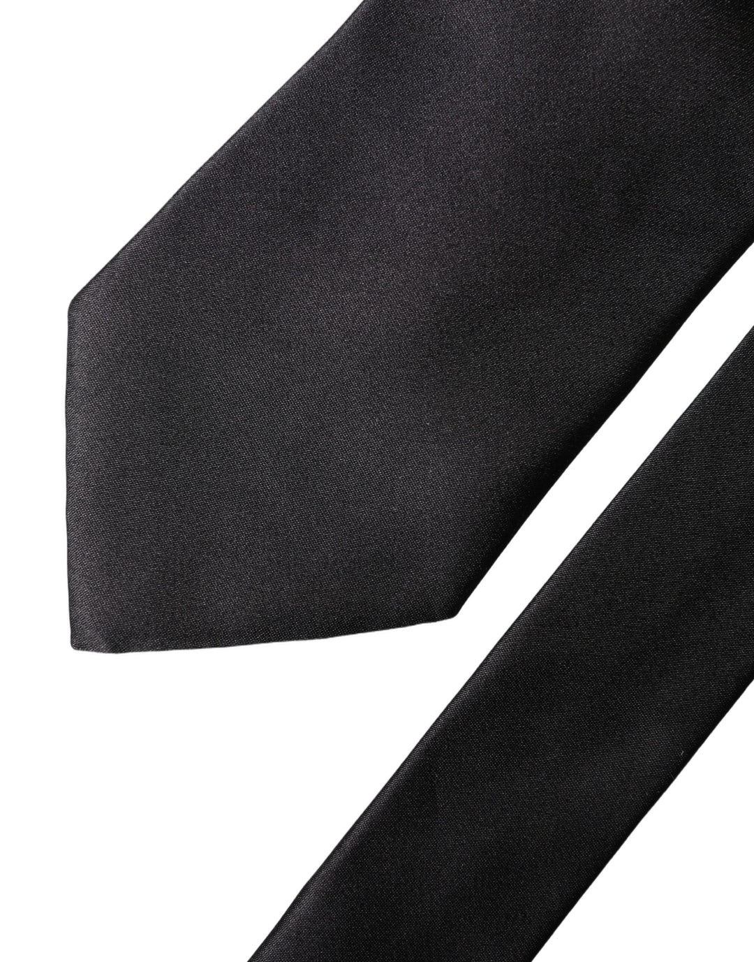 Dolce & Gabbana Brown Logo Embroidery Silk Adjustable Men Necktie Tie