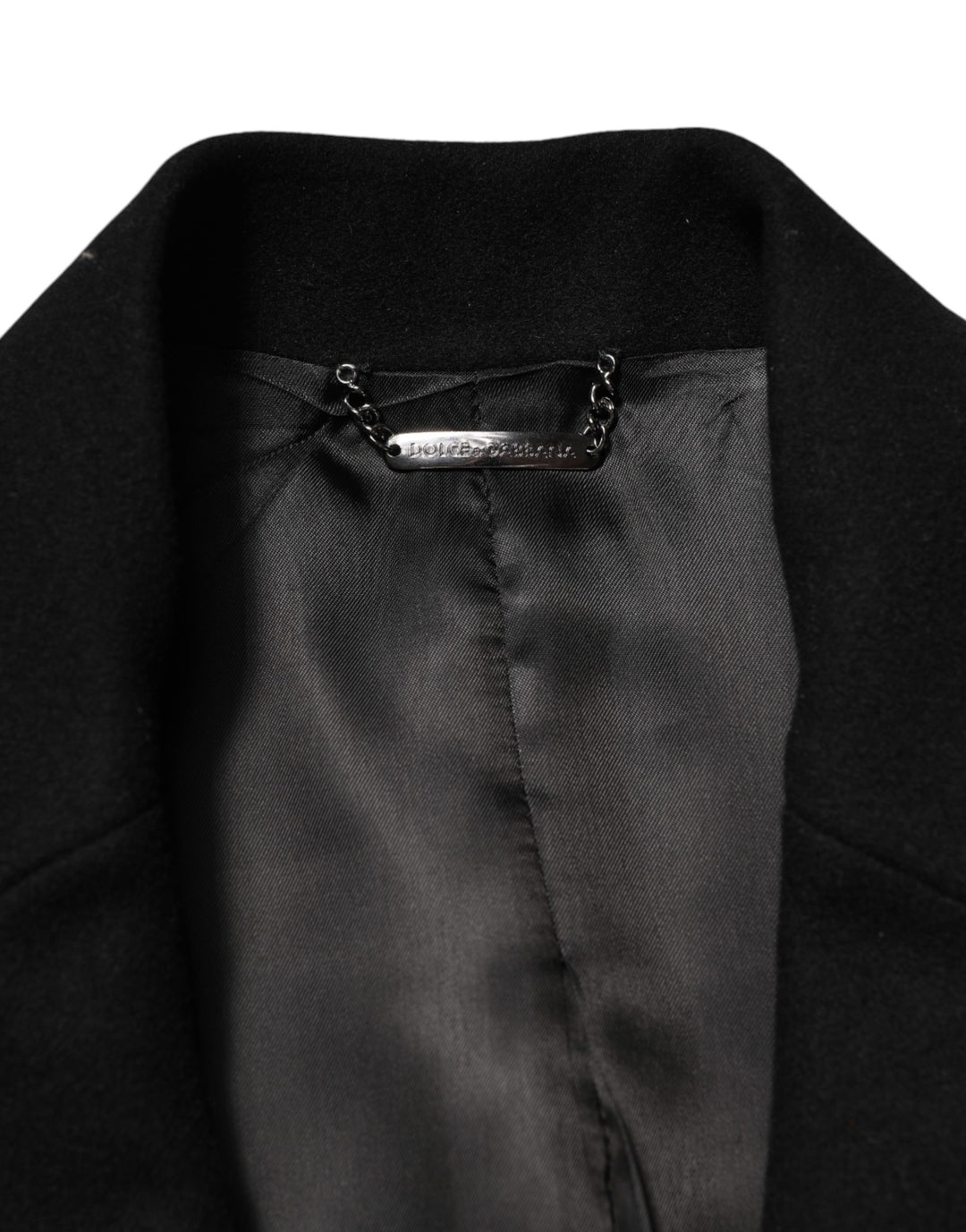 Dolce & Gabbana Black Heraldic Patch Single Breasted Jacket