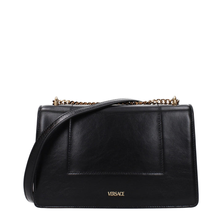 Versace Black Leather Crossbody Bag
