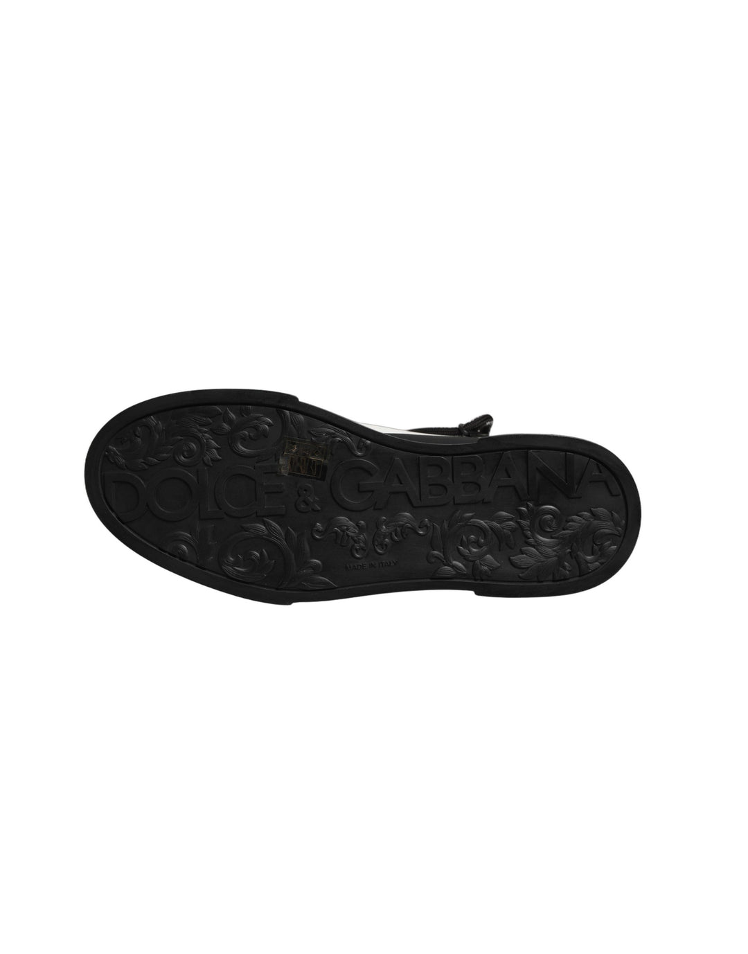 Dolce & Gabbana White Black DG Logo PORTOFINO Sneakers Shoes