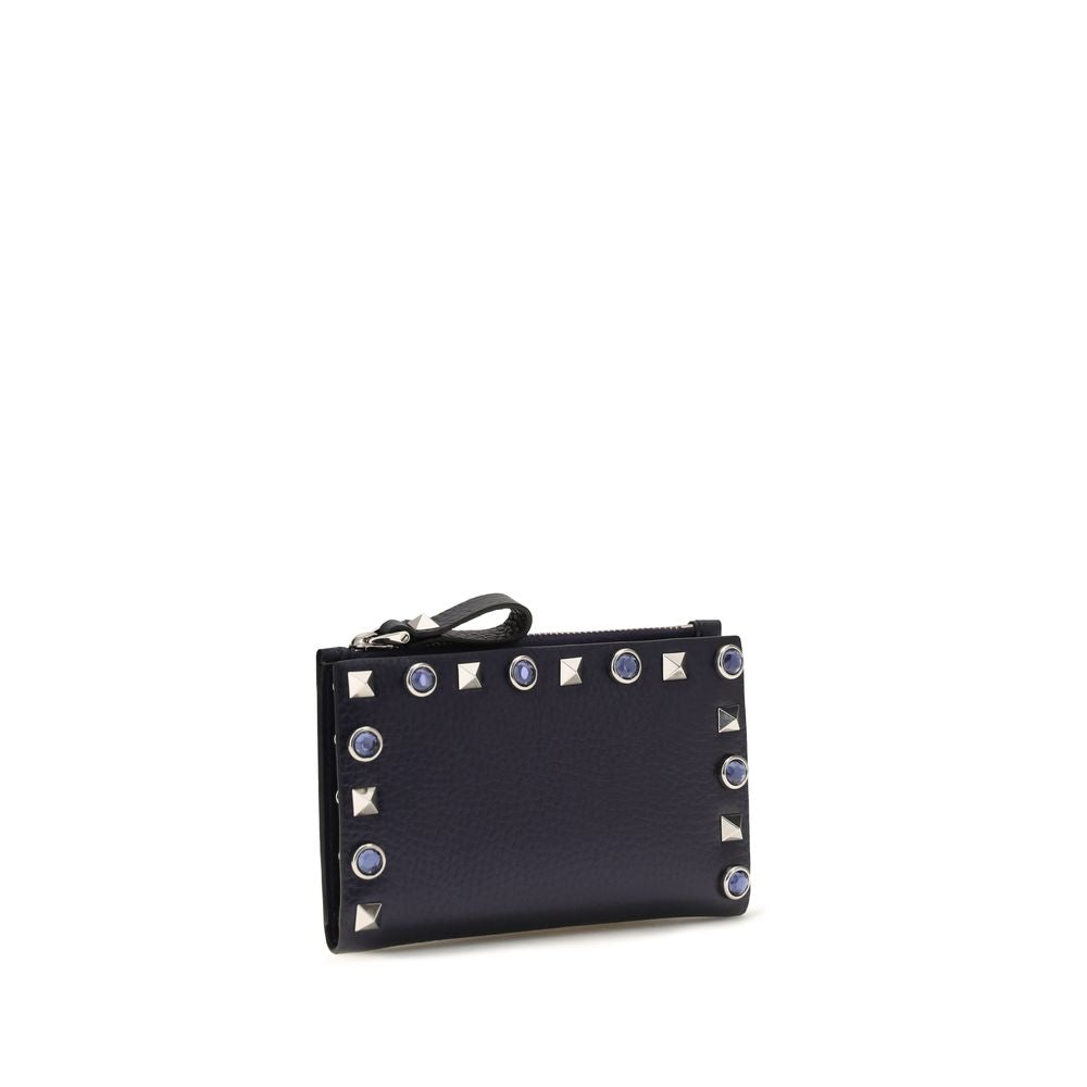 Valentino Garavani Black Calf Leather Bos Taurus Wallet