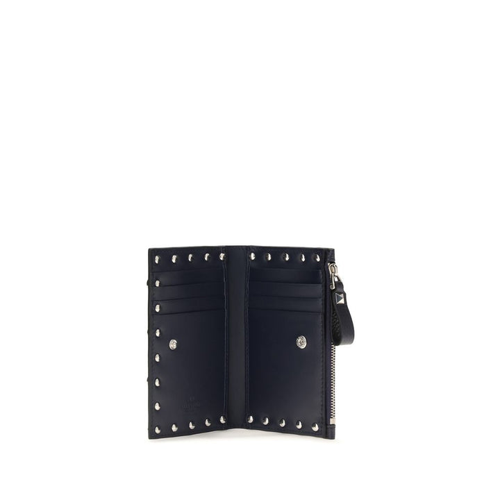 Valentino Garavani Black Calf Leather Bos Taurus Wallet