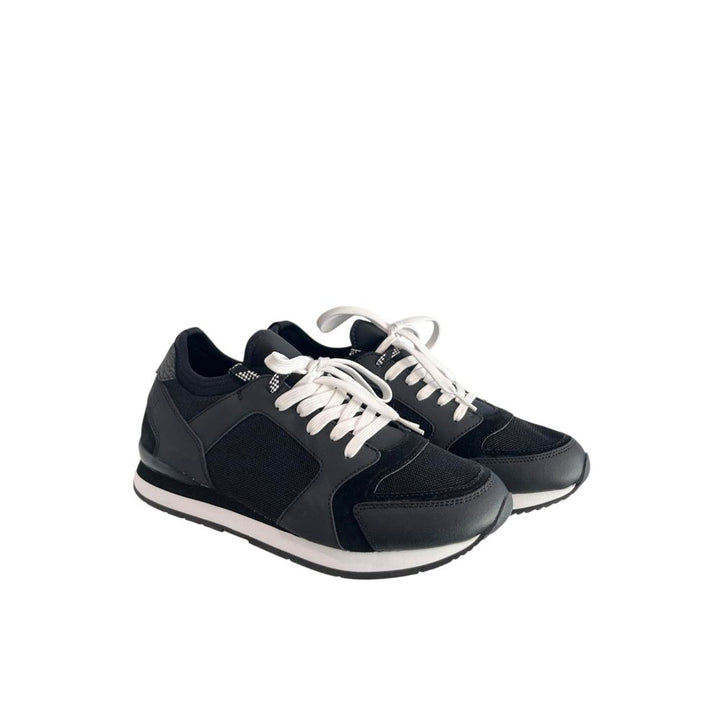 Borbonese Black Leather Men Sneaker