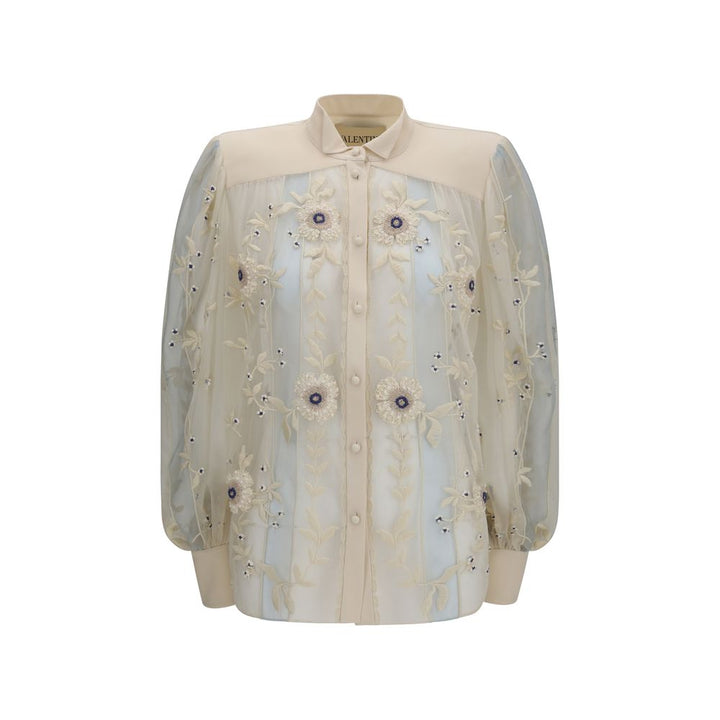 Valentino Beige Silk Shirt