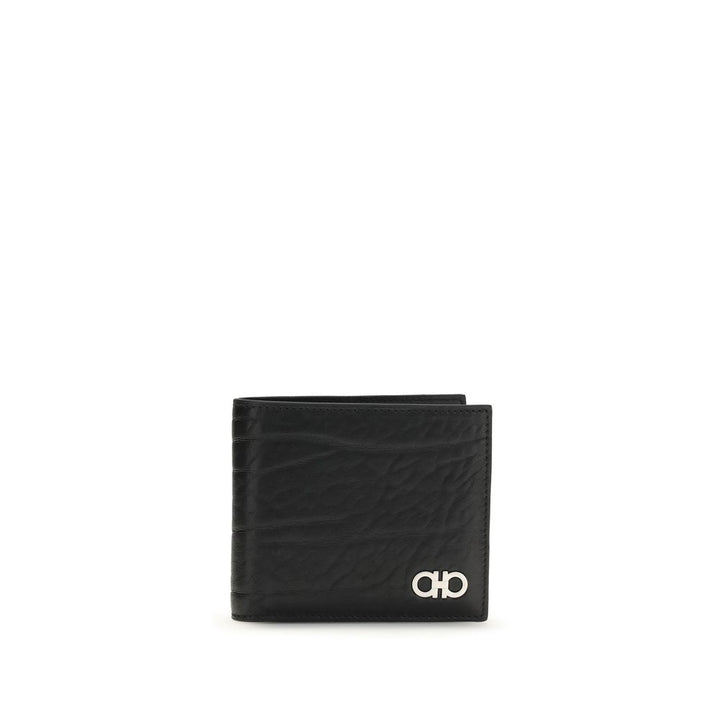 Ferragamo Black Lamb Ovis Aries Aries Wallet