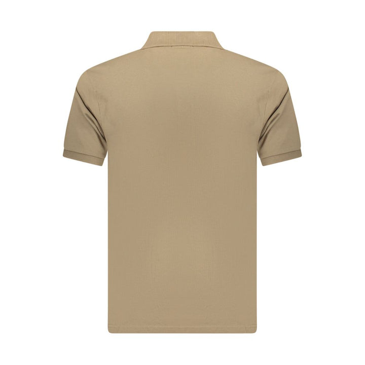 Coveri Moving Brown Cotton Men's Polo Shirt