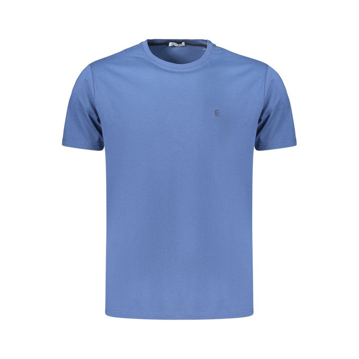 Coveri Moving Blue Cotton Men's T-Shirt