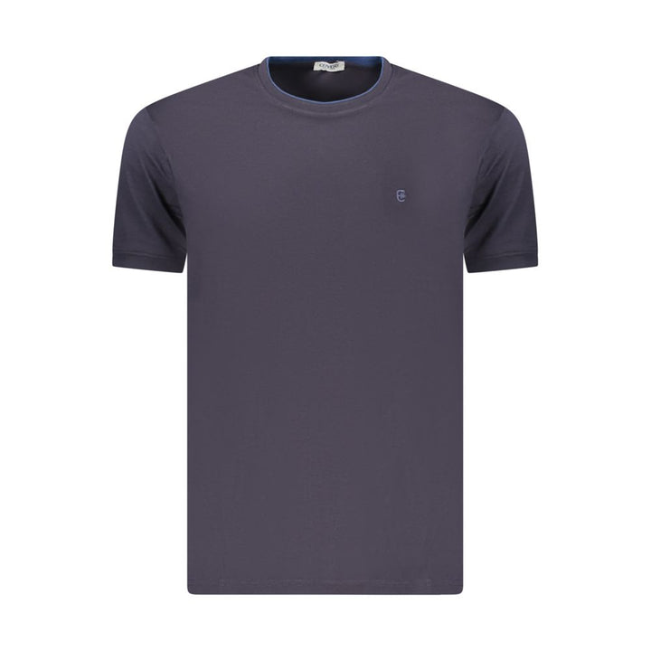 Coveri Moving Blue Cotton Men's T-Shirt