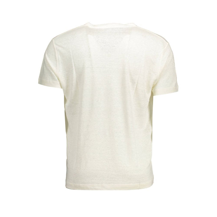 Gant White Linen Men T-Shirt