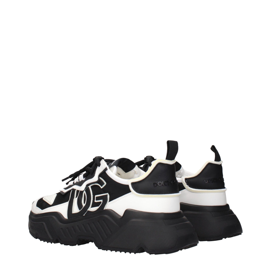 Dolce & Gabbana White Leather Chunky Sneakers