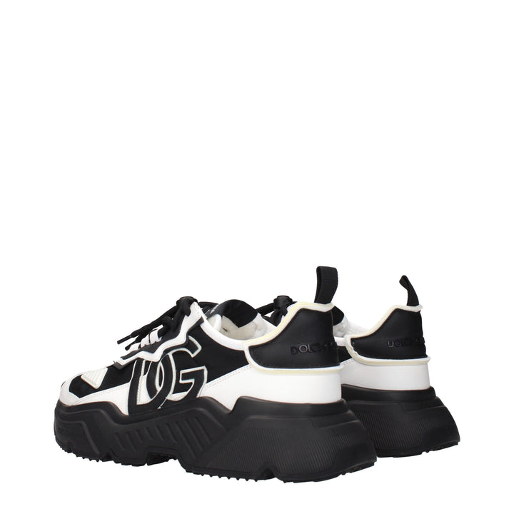 Dolce & Gabbana White Leather Chunky Sneakers