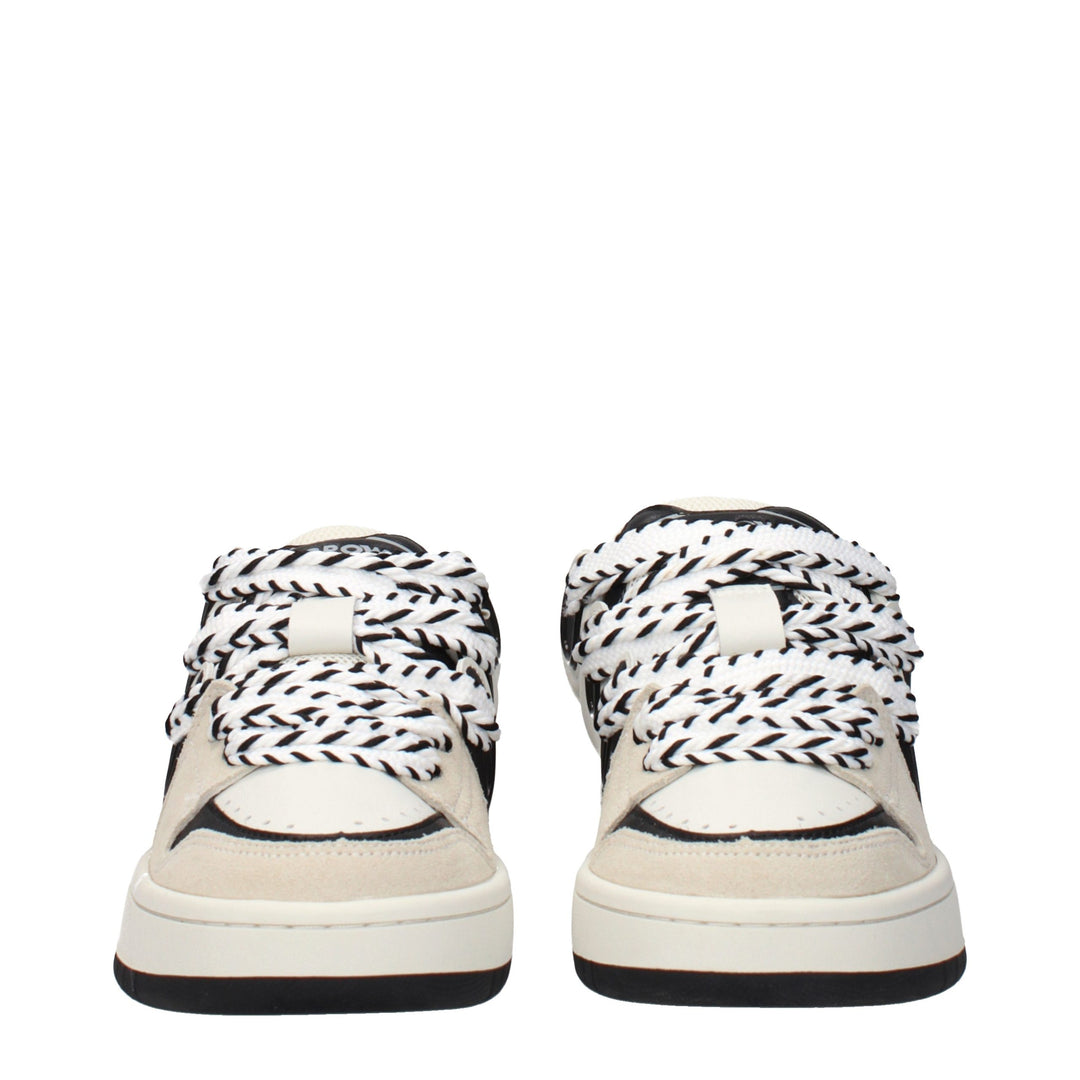 Barrow Beige Leather Low Top Sneakers