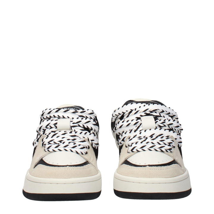 Barrow Beige Leather Low Top Sneakers