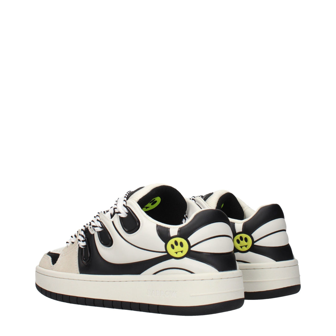 Barrow Beige Leather Low Top Sneakers