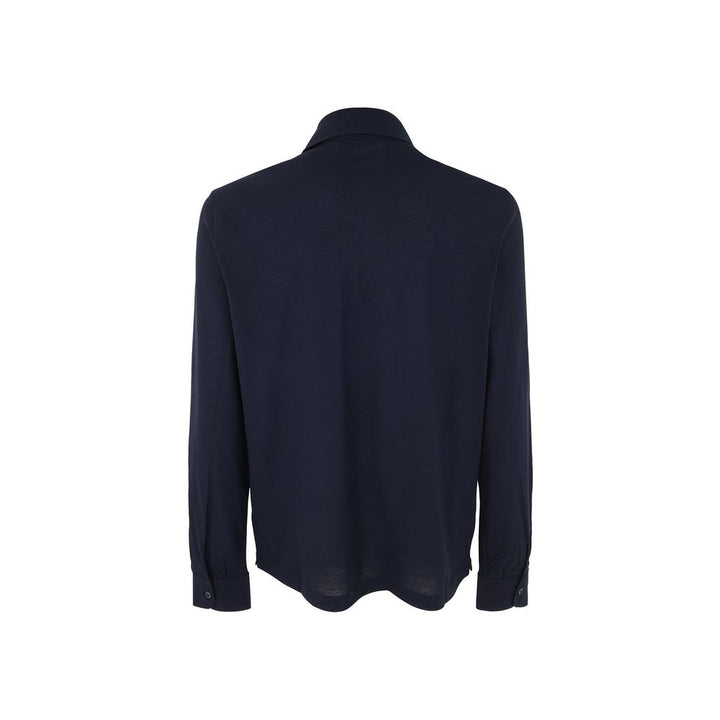 Herno Blue Cotton Polo Shirt