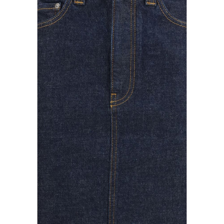 Khaite Blue Denim Skirt