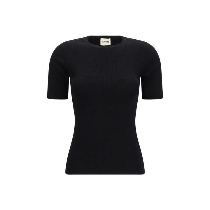 Khaite Black Viscose T-Shirt